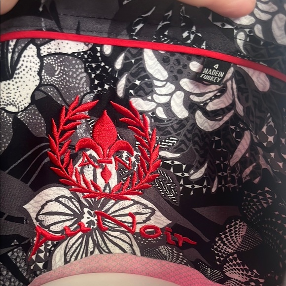 Au Nour Red and Black Casual Button Down Shirt - Picture 2 of 10